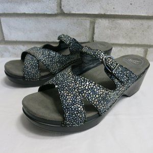 Dansko Polka Dot Cross Strap Casual Sandals Cross Strap Shoes Womens Footwear 40